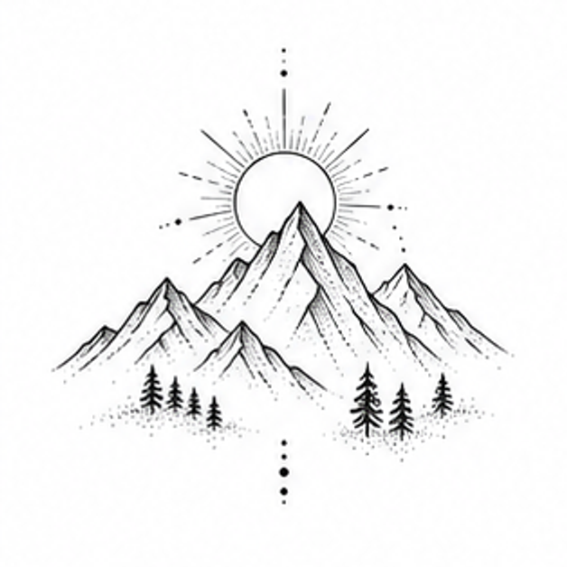 Mountain tattoo concept