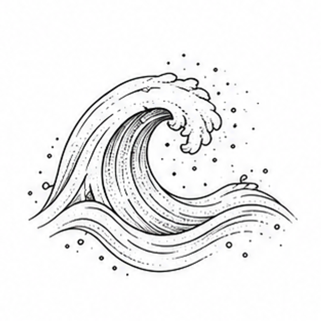 Wave tattoo concept