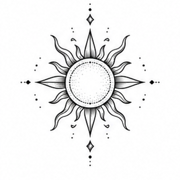 Ornamental sun concept