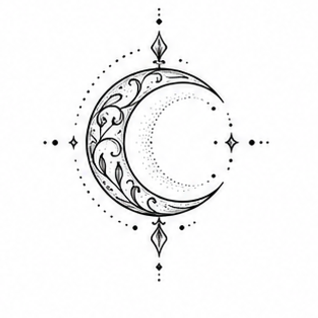 Ornamental moon concept