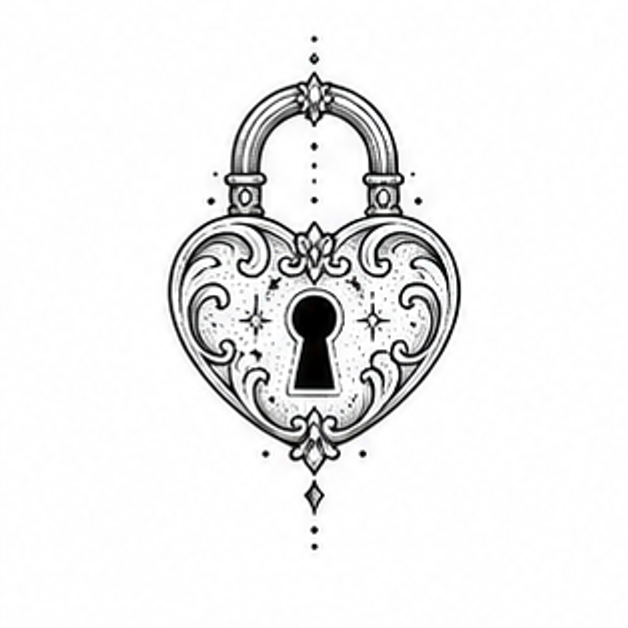Lock tattoo concept